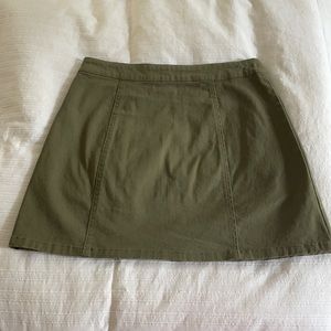 Army green skirt